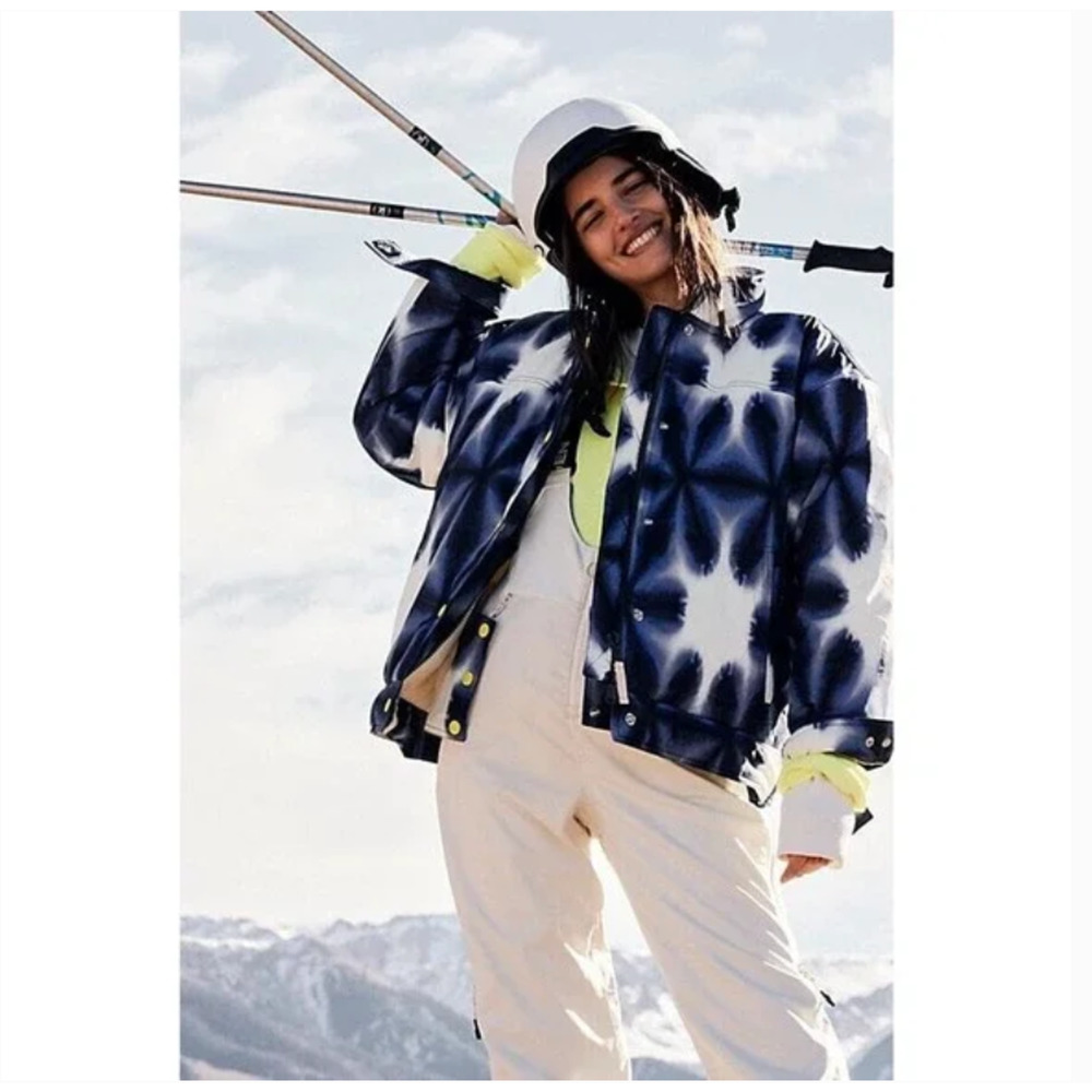 Free People Movement Bunny Slope Printed Puffer Ski Jacket Coat Small